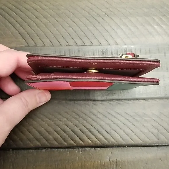 Fossil Emma Mini Wallet RFID Leather Multicolor Patchwork - Picture 15 of 15